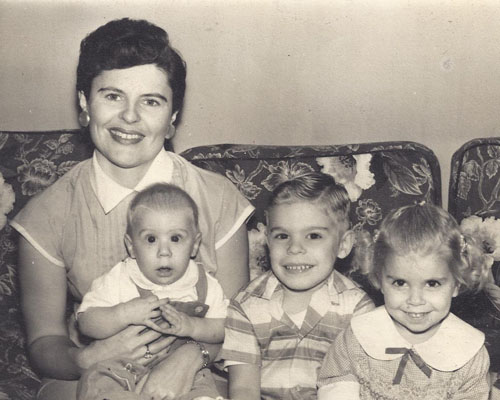 Helen with Jimmy, John and Cathy