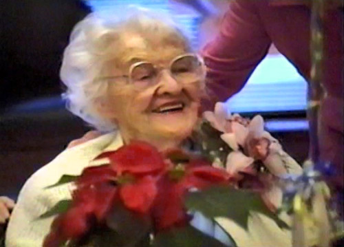 Mama Fraunfelder at 100th Birthday Celebration