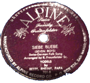 Alpine Record Label, San Mateo, Calif