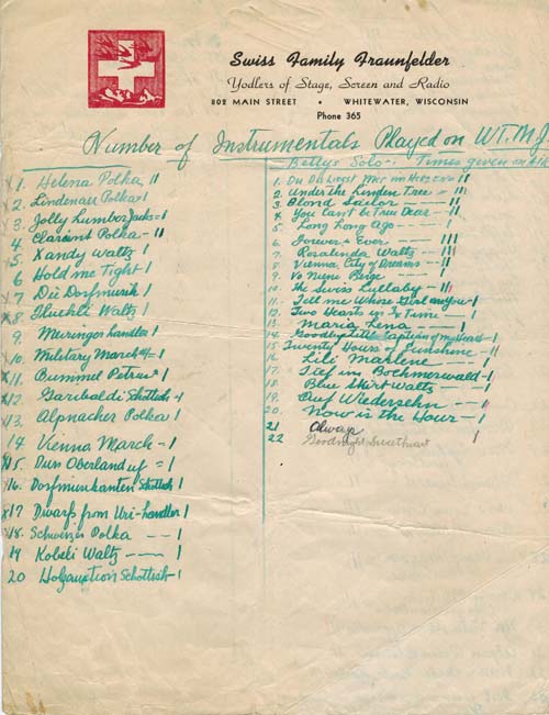 WTMJ Lineup, 1949